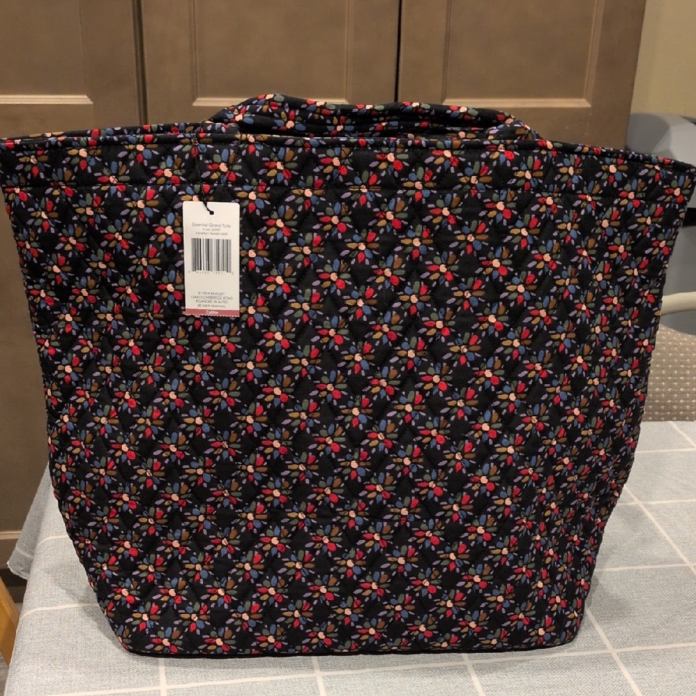 Vera Bradley Black Floral Tote